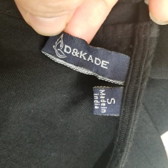 4/$25 D & Kade Black Pearl Studded Ruffle Top - Picture 7 of 8